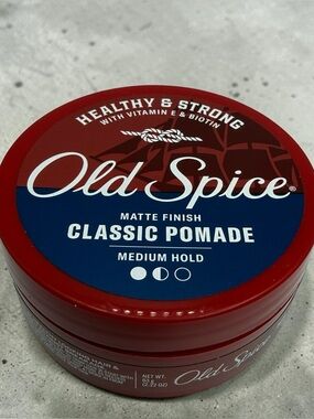 Old Spice Classic Hair Pomade Medium Hold Matte Finish 2.22oz Healthy & Strong